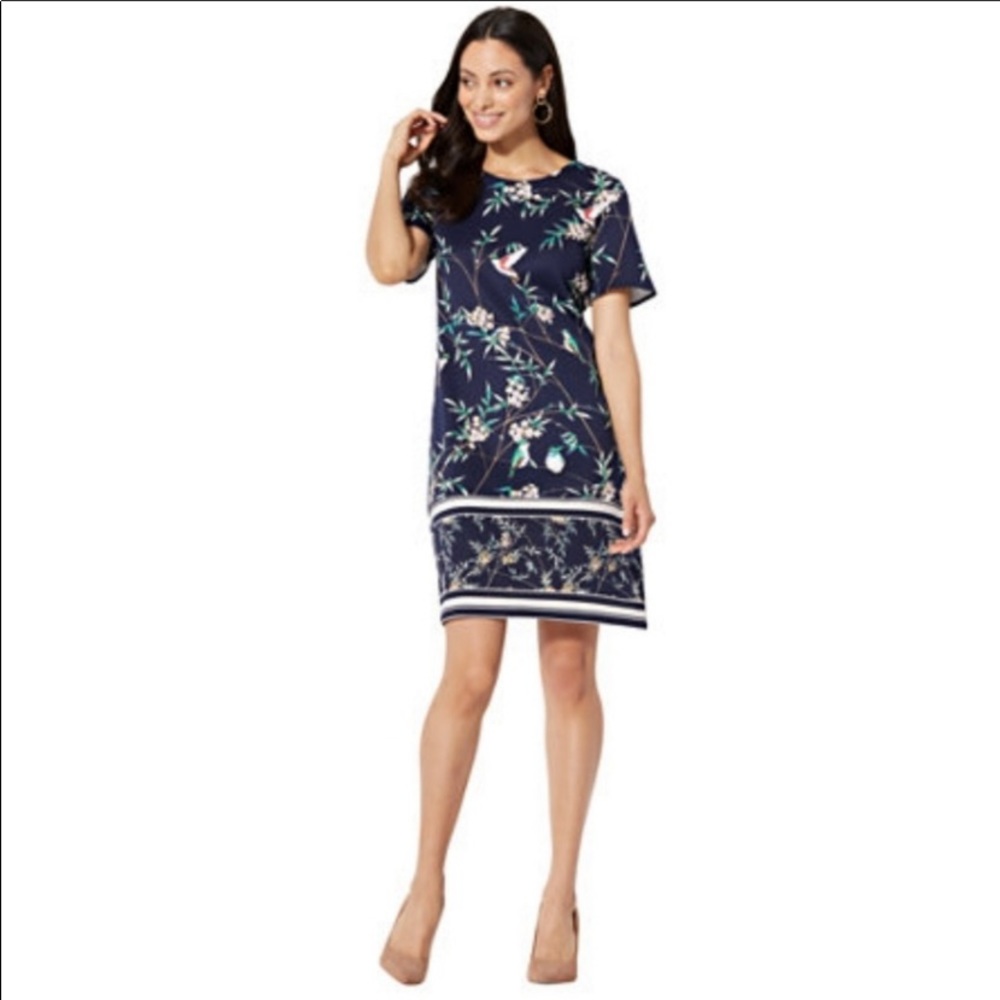 🆕7th Avenue Design Studio Bird Print Dress